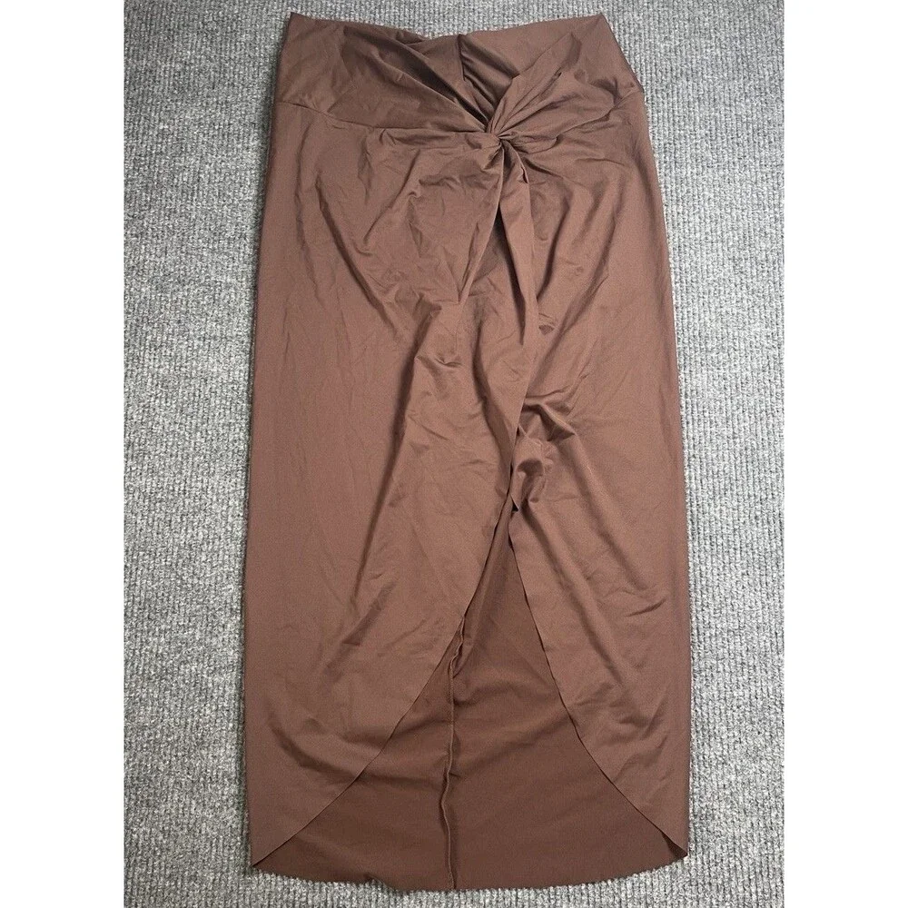 Skims Women Size 3X Recycled Swim Sarong Skirt Cover Cocoa Brown SW-SKT-0016 NEW